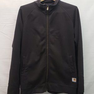 Men's Carhartt Faded Black/Brown Zip Up Sweater Size L